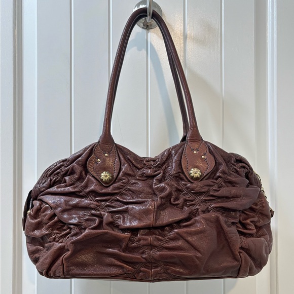 Juicy Couture Vintage Brown Leather Hobo Shoulder Bag - Picture 4 of 12